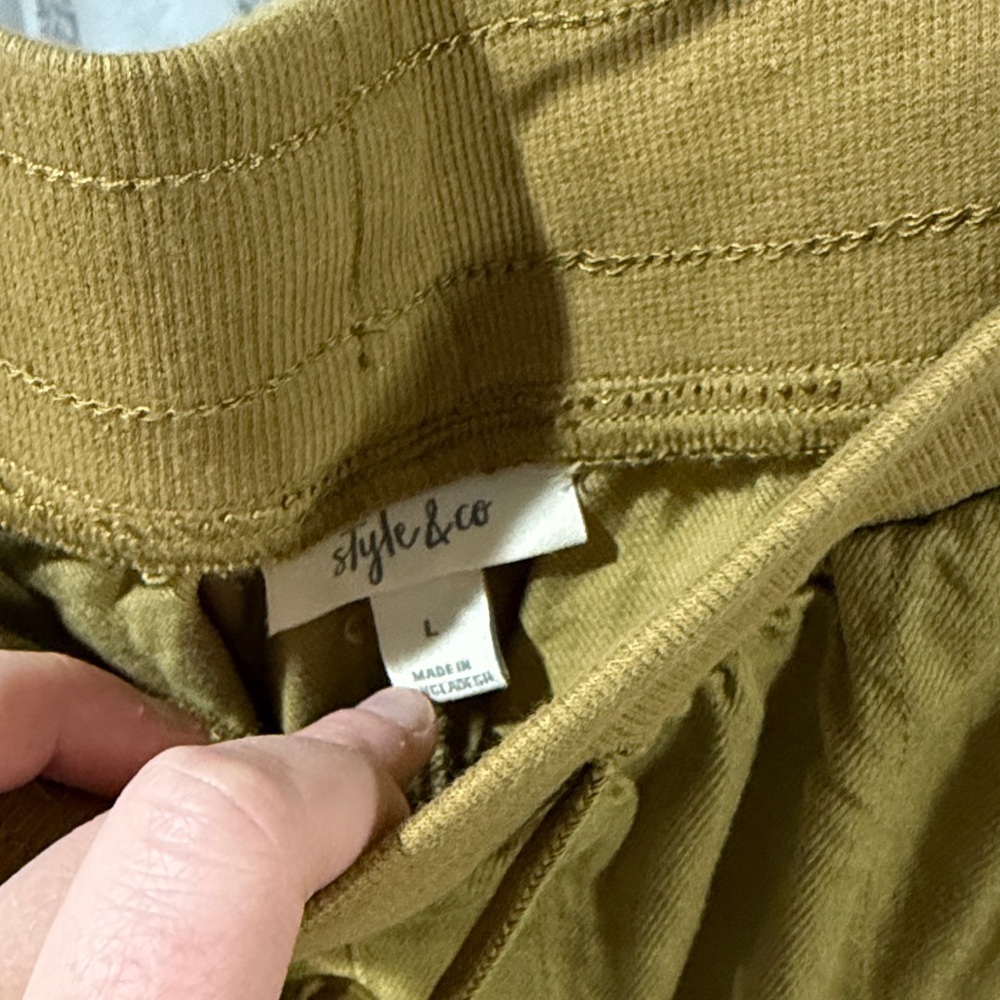 Style & Co. Women's Mustard Jogger Pants - Picture 2 of 3